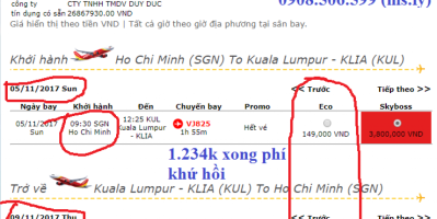 OMG – vé máy bay đi Kuala Lumpur giá bèo bọt 1.234k xong all thuế phí