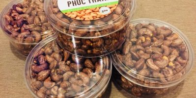 Hạt điều rang muối nguyên hạt còn lụa – Phúc Thành – 500gr