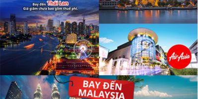 Tp HCM Airasia đi Malaysia, Thailand giảm giá lên 40% trong tháng 11-2017