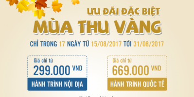 299,000 đ vé máy bay khuyến mãi mùa thu vàng VNA