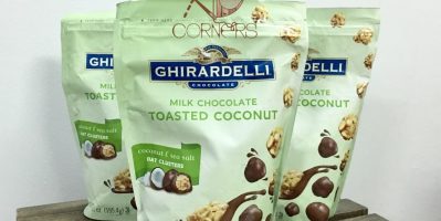 MILK CHOCOLATE “ GHIRARDELLI “ VỊ DỪA NƯỚNG VỚI NHÂN YẾN MẠCH Nhập MỸ