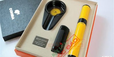 Bật lửa khò, ống đựng, gạt tàn xì gà Cohiba (quà tặng cao cấp)