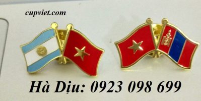 Huy hiệu đồng, mạ vàng, nền sần, dập nổi, Huy hiệu đổ keo