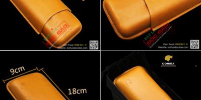 Mua quà tặng sếp nam, bao da đựng xì gà 3 điếu Cohiba