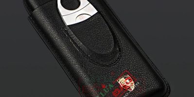 Set bao da đựng cigar 3 điếu, dao cắt cigar Cohiba