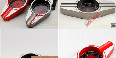 Quà tặng sếp sang trọng: Gạt tàn cigar kim loại 2 điếu Cohiba