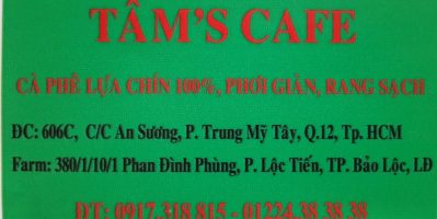 Tâm's cafe : Cafe chín 100%, phơi trên giàn .