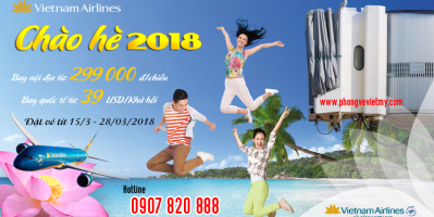 Vietnam Airlines Khuyến mãi chào hè giá vé 299k