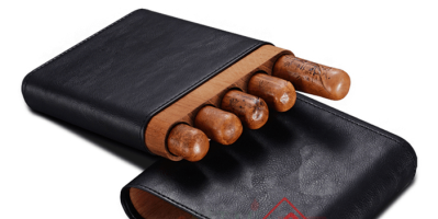 Hộp gỗ bọc da đựng xì gà chính hãng Cohiba loại 5 điếu H561B (phụ kiện xì gà)