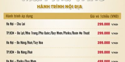 Vé máy bay Vietnam Airlines mùa thu vàng chỉ từ 299,000 đ