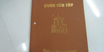 Sản xuất quyển menu bìa da tại Hà Nội và Sài Gon
