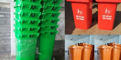 Phân phối thùng rác 240 lít giá rẻ tại huyện củ chi- thùng rác nắp kín