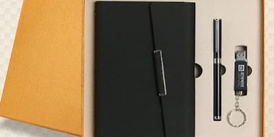Set quà tặng cao cấp : sổ da, bút ký, usb