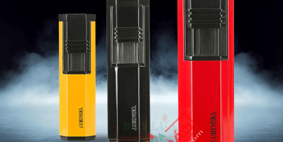 Phụ kiện xì gà Hà Nội, bật lửa khò hút xì gà 2 tia kèm đục Lubinski (KB33)