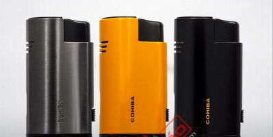 Bật lửa khò hút xì gà 3 tia kèm đục chính hãng Cohiba COB27