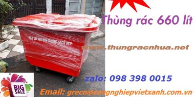 thùng rác nhựa Composite 660 lít