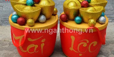 Bán mô hình xốp đồng tiền, thỏi vàng giá rẻ trang trí tiểu cảnh tết