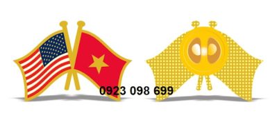 cung cấp huy hiệu lá cờ, bán huy hiệu cài áo hai nước, huy hiệu hữu nghị giá rẻ