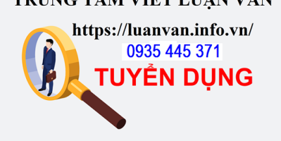 TRUNG TÂM HỖ TRỢ VIẾT LUẬN VĂN, TIỂU LUẬN (Tuyển Dụng)
