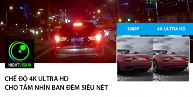 Camera hành trình M06 ghi hình 4K tích hợp GPS và Wifi