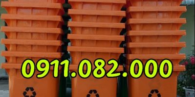 Thùng rác 240 lít giá rẻ tại hậu giang-Thùng rác nắp kín- lh 0911.082.000