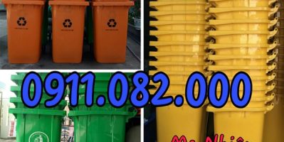 Thùng  rác 240 lít giá rẻ sóc trăng- thùng rác nhựa, thùng rác y tế- lh 0911.082.000