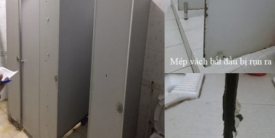 Tình trạng hỗn loạn giá vách ngăn vệ sinh compact