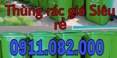 Sỉ lẻ thùng rác 240 lít giá rẻ tại cần thơ- thùng rác xanh,cam, vàng- lh 0911.082.000