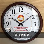 sản xuất đồng hồ làm quà tặng đại hội, bán đồng hồ treo tường in ấn nội dung kỷ niệm