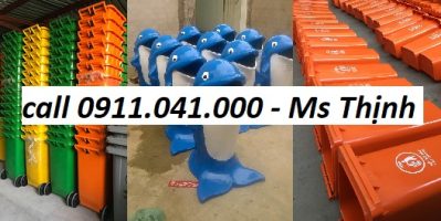 Thùng rác 120l 240l – thùng rác màu xanh giá rẻ lh 0911.041.000