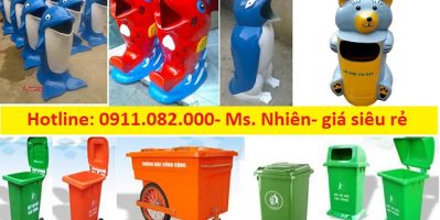 Phân phối thùng rác 120 lít 240 lít giá rẻ tại hậu giang- thùng rác 2 bánh xe- lh 0911082000