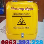 Thùng chở chất thải y tế, thùng vận chuyển rác thải lây nhiễm, thùng chở rác y tế sau xe máy