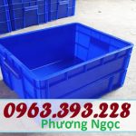Hộp nhựa B8, thùng nhựa có nắp, thùng nhựa đặc B8, sóng nhựa bít công nghiệp