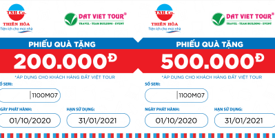 Đất Việt Tour hợp tác cùng Điện máy Thiên Hòa tặng 5000 voucher cho khách hàng