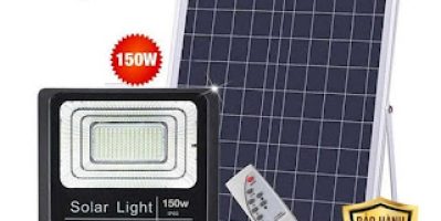Đèn LED Pha Năng Lượng Mặt Trời 150W,đèn chiếu sáng 150W giá rẻ, đèn NLMT 150W