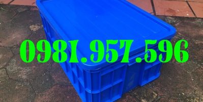 Thùng nhựa dung tích 50L, thùng đặc có nắp, sóng nhựa đặc