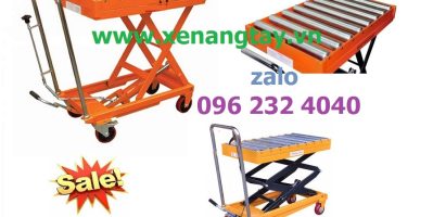 Xe nâng mặt bàn con lăn 350kg nâng cao 1.3 mét NAL35