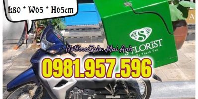 Thùng giao hàng đại, thùng nhựa chở hàng xe máy, thùng ship hàng