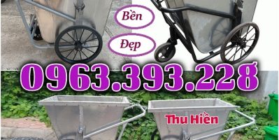 Xe gom rác di động, xe gom rác bằng tôn giá rẻ, xe đựng rác thải, xe gom rác tôn giá rẻ