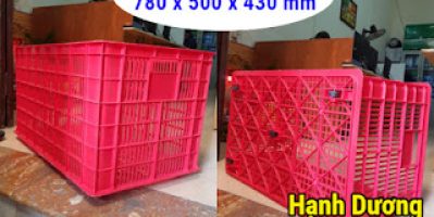 Sọt nhựa bánh xe, thùng nhựa rỗng 5 bánh xe