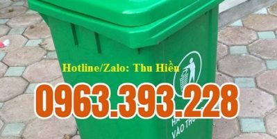 Thùng rác công cộng 90 lít nắp kín, thùng rác công nghiệp