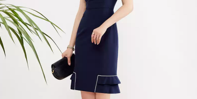 Mẫu  đồng phục váy liền cao cấp, cứ mặc lên là đẹp bất chấp mọi vóc dáng