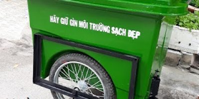 Xe thu gom rác có bánh xe, thùng rác 660l, bán thùng rác giá rẻ tại hà nội
