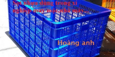 Sọt nhựa 5 bánh xe, sóng nhựa hở, ứng dụng sọt nhựa trong xí nghiệp may