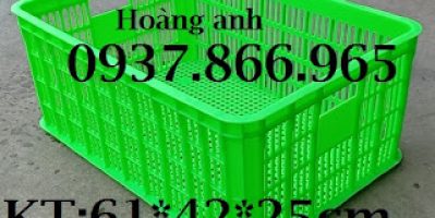 Sọt nhựa rỗng cao 25cm, khay nhựa nguyên sinh, sọt nhựa đựng thực phẩm