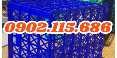 Sọt nhựa HS022, sọt nhựa 8 bánh xe, sọt nhựa công nghiệp, thùng nhựa rỗng, sọt nhựa rỗng có bánh xe