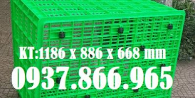 Sọt nhựa kéo hàng trong xưởng may mặc, sọt nhựa hở HS015 có 26 bánh xe, sọt nhựa dài hơn 1 mét