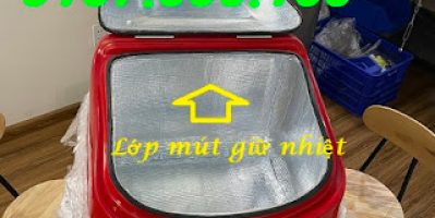 Thùng giao bánh kẹo sau xe máy, thùng giao cơm hộp, thùng giữ nhiệt, thùng chở hàng sau xe máy