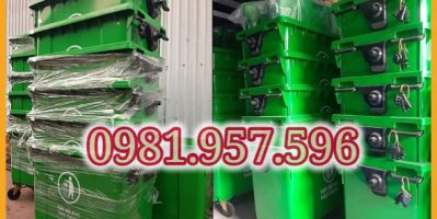 Thùng rác công nghiệp 660L, xe gom rác 660L, xe gom rác Y tế