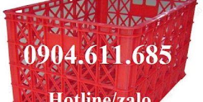 Sọt nhựa 8 bánh xe, sóng nhửa nhở, thùng nhựa rỗng